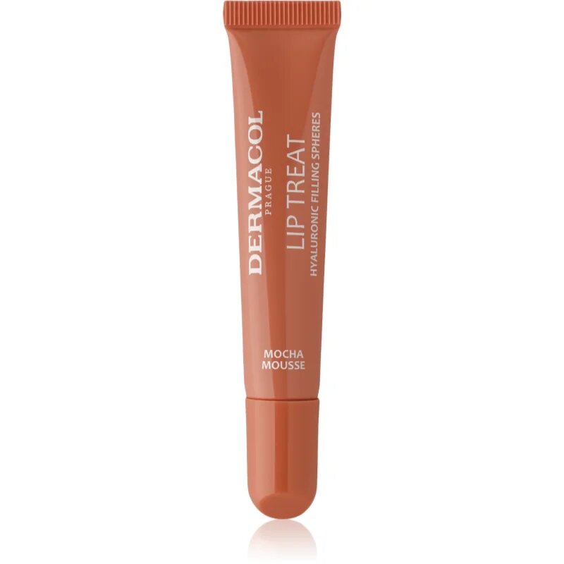 Dermacol Lip Treat hydratační lesk na rty odstín 8 Mocha Mousse (Caramel Toffee) 10 ml