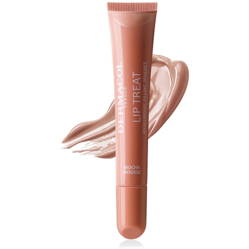 Dermacol Lip Treat hydratační lesk na rty odstín 8 Mocha Mousse (Caramel Toffee) 10 ml