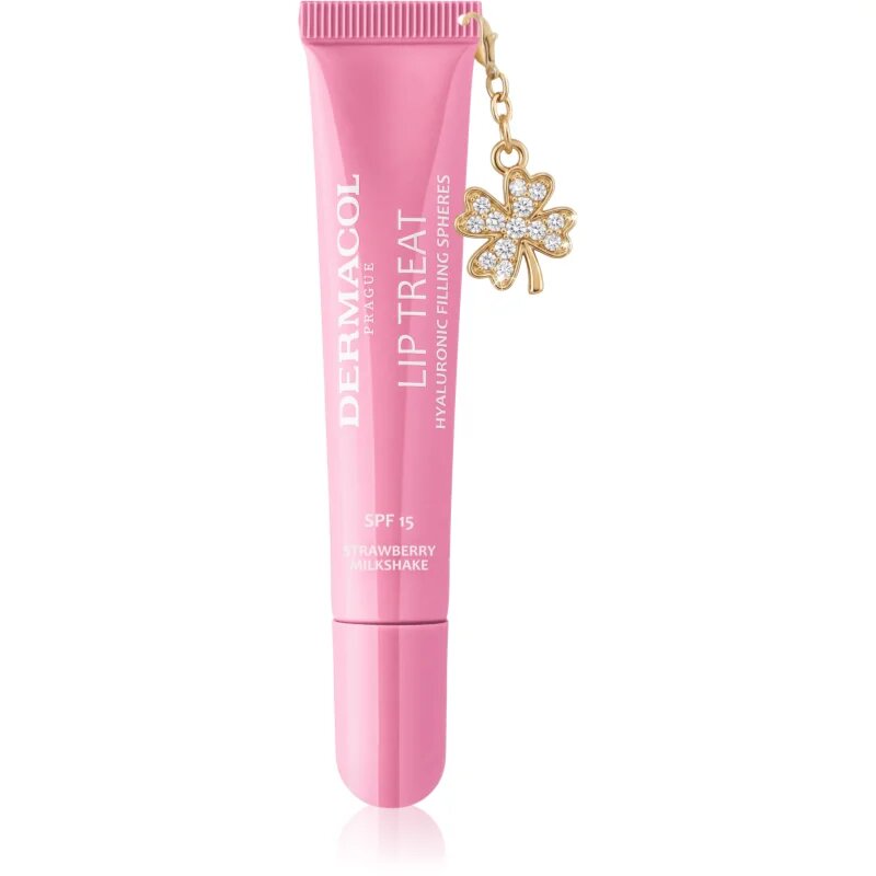 Dermacol Lip Treat hydratační lesk na rty SPF 15 odstín 14 Strawberry Milkshake 10 ml