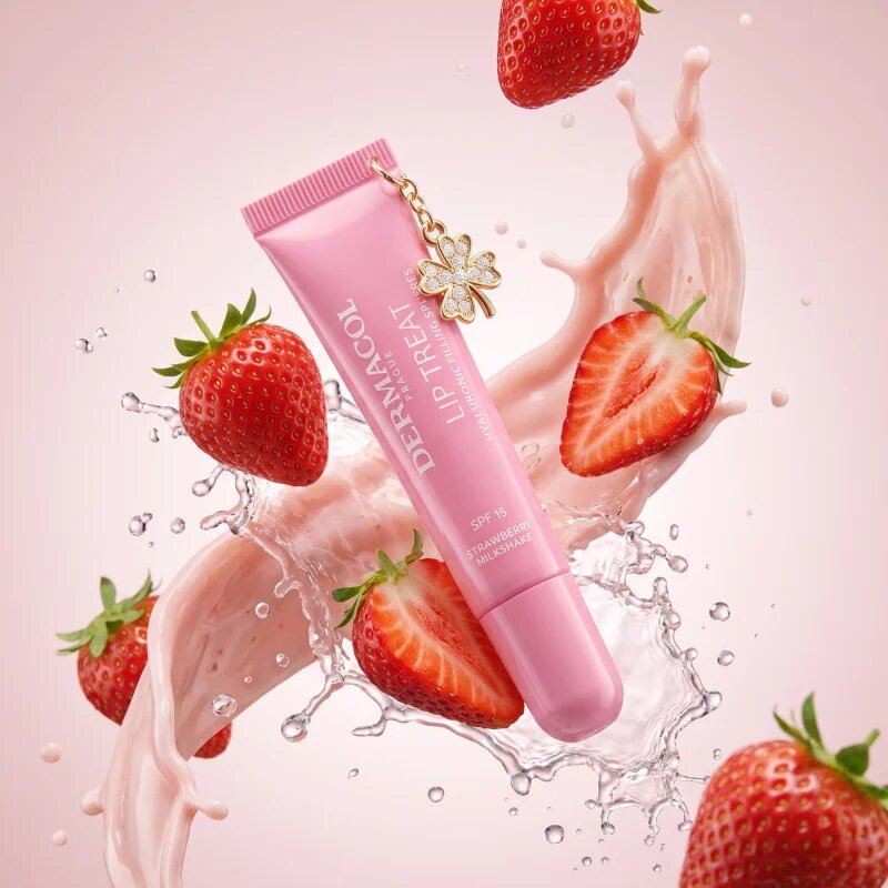 Dermacol Lip Treat hydratační lesk na rty SPF 15 odstín 14 Strawberry Milkshake 10 ml