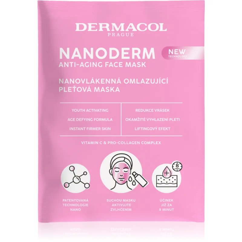 Dermacol Nanoderm suchá nanovlákenná omlazující pleťová maska 1.8 g