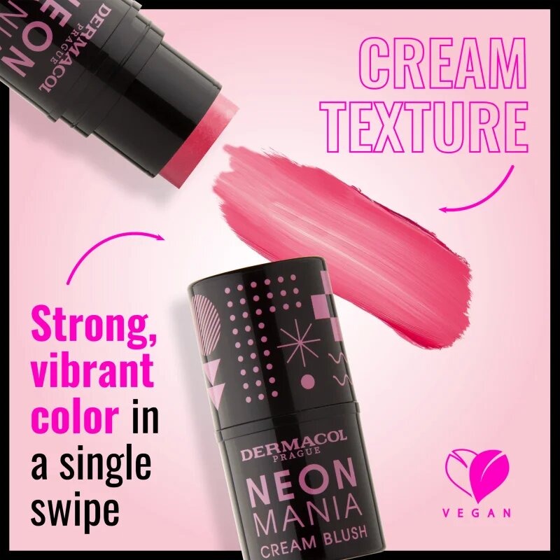Dermacol Neon Mania krémová tvářenka odstín 3 Nude 5.2 g