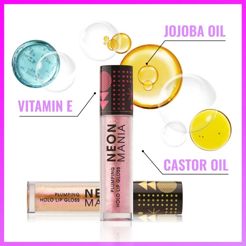 Dermacol Neon Mania třpytivý lesk na rty se zvětšujícím efektem odstín 2 4 ml