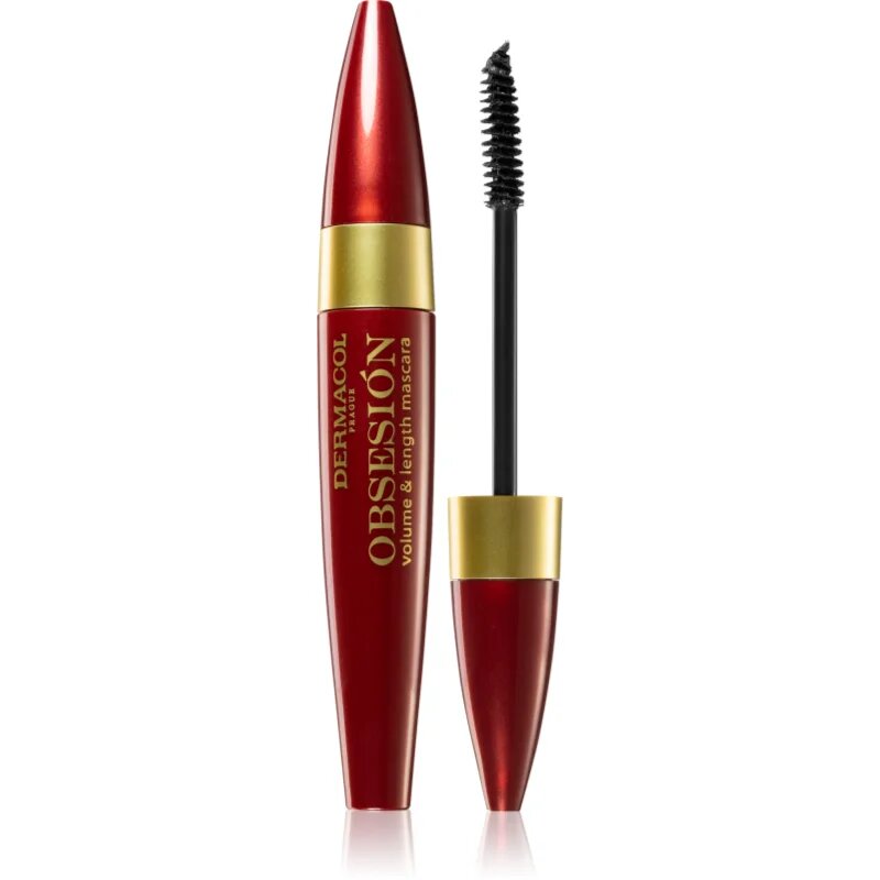 Dermacol Obsesión řasenka pro objem délku a oddělení řas Black 12 ml