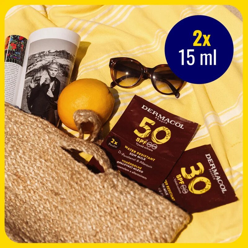 Dermacol Sun Water Resistant voděodolné mléko na opalování SPF 50 2x15 ml