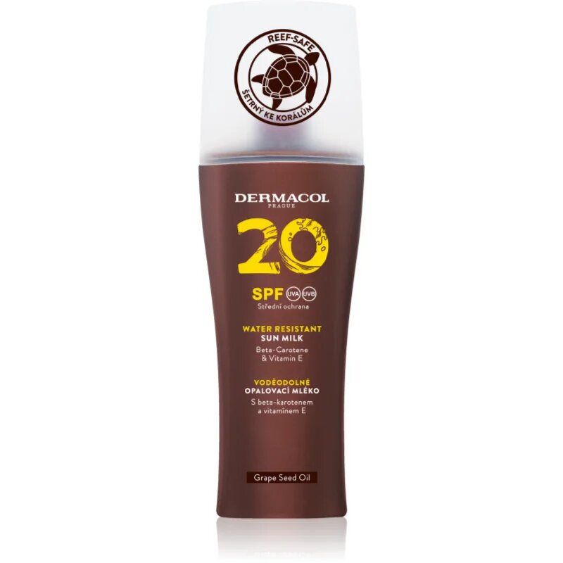 Dermacol Sun Water Resistant voděodolné mléko na opalování ve spreji SPF 20 200 ml