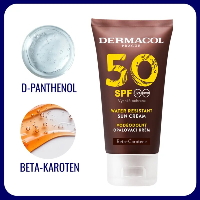 Dermacol Sun Water Resistant voděodolný opalovací krém na obličej SPF 50 50 ml
