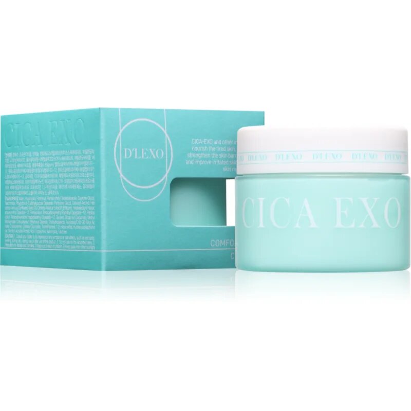 Dermaline D'LEXO Cica Exo Comforting Cream zklidňující a hydratační krém s protivráskovým účinkem 100 g