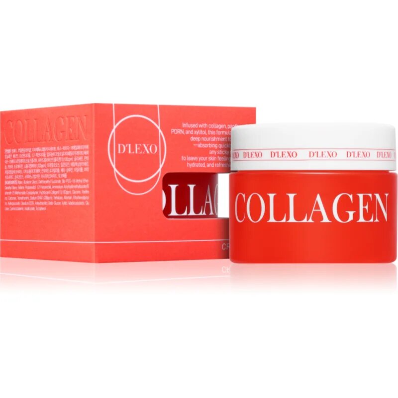 Dermaline D'LEXO Collagen Gel Cream hydratační gel krém pro regeneraci a výživu pleti 100 g