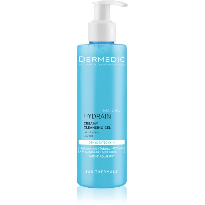 Dermedic Hydrain3 Hialuro krémový čisticí gel pro dehydratovanou suchou pleť 200 ml