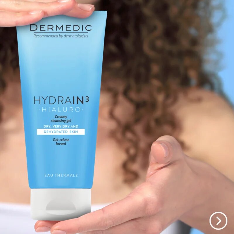 Dermedic Hydrain3 Hialuro krémový čisticí gel pro dehydratovanou suchou pleť 200 ml
