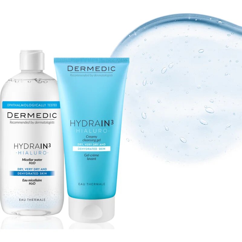 Dermedic Hydrain3 Hialuro krémový čisticí gel pro dehydratovanou suchou pleť 200 ml