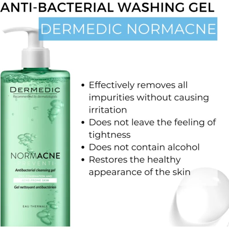 Dermedic Normacne čisticí gel pro smíšenou až mastnou pokožku 500 ml