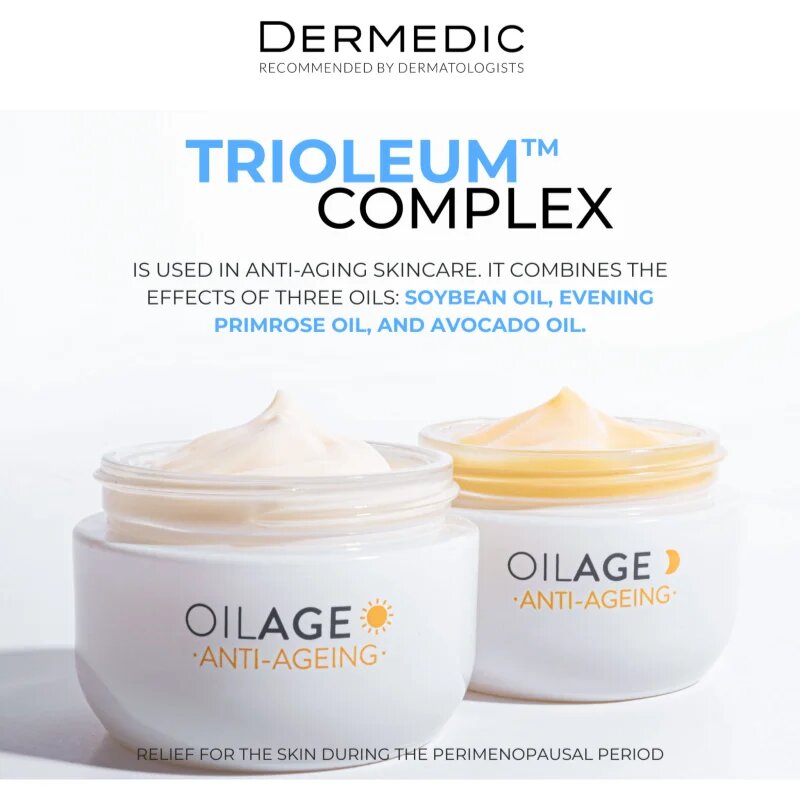Dermedic Oilage Anti-Ageing vyživující denní krém pro obnovu hutnosti pleti 50 g