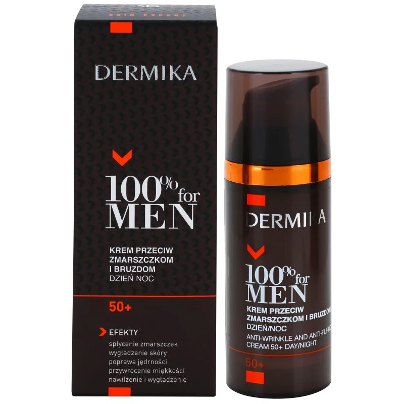 Dermika 100% for Men krém proti hlubokým vráskám 50+ 50 ml