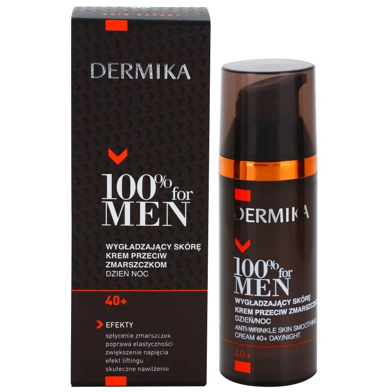 Dermika 100% for Men vyhlazující protivráskový krém 40+ 50 ml