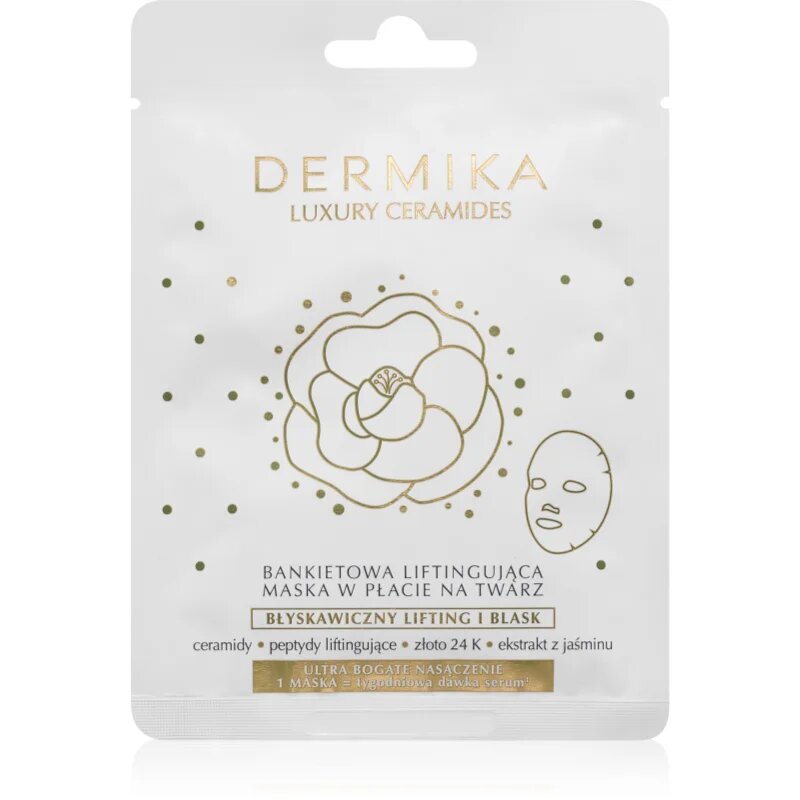 Dermika Luxury Ceramides liftingová plátýnková maska s ceramidy 1 ks