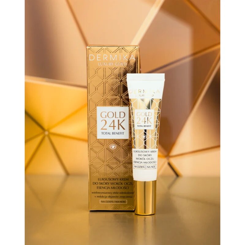 Dermika Luxury Gold omlazující krém na oční okolí 15 ml