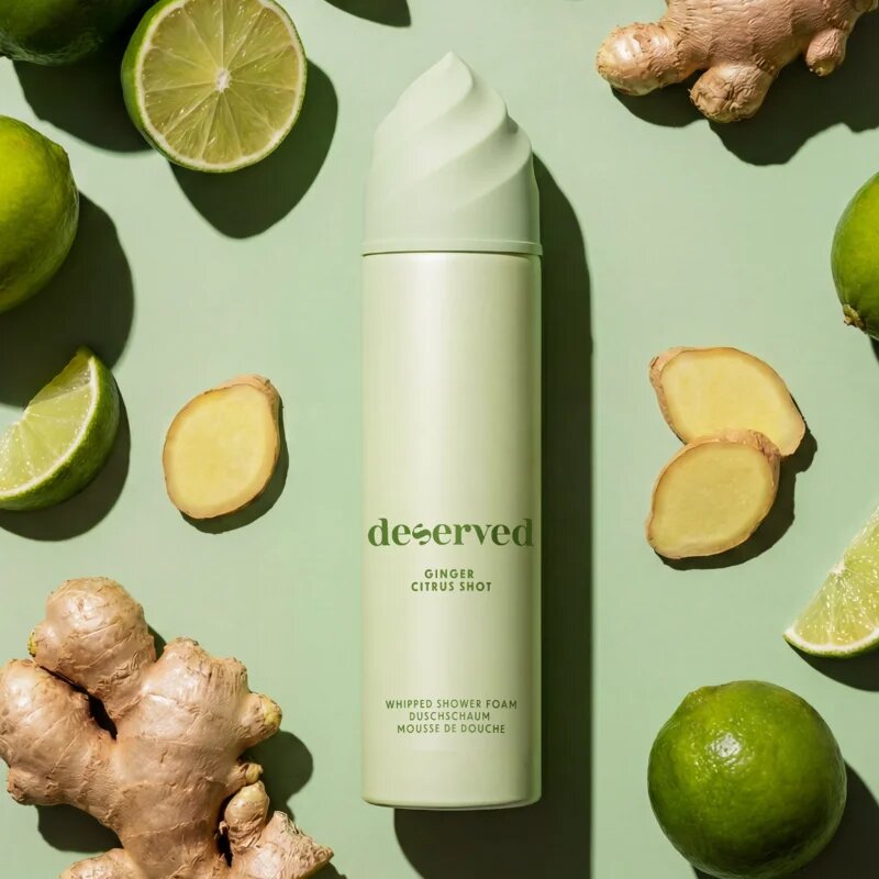 DESERVED Whipped Shower Foam Ginger Citrus Shot sprchová pěna na tělo 250 ml