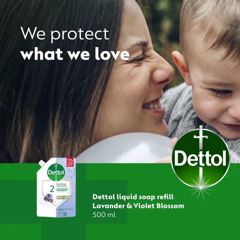 Dettol Soft on Skin Lavender tekuté mýdlo – náhradní náplň 500 ml