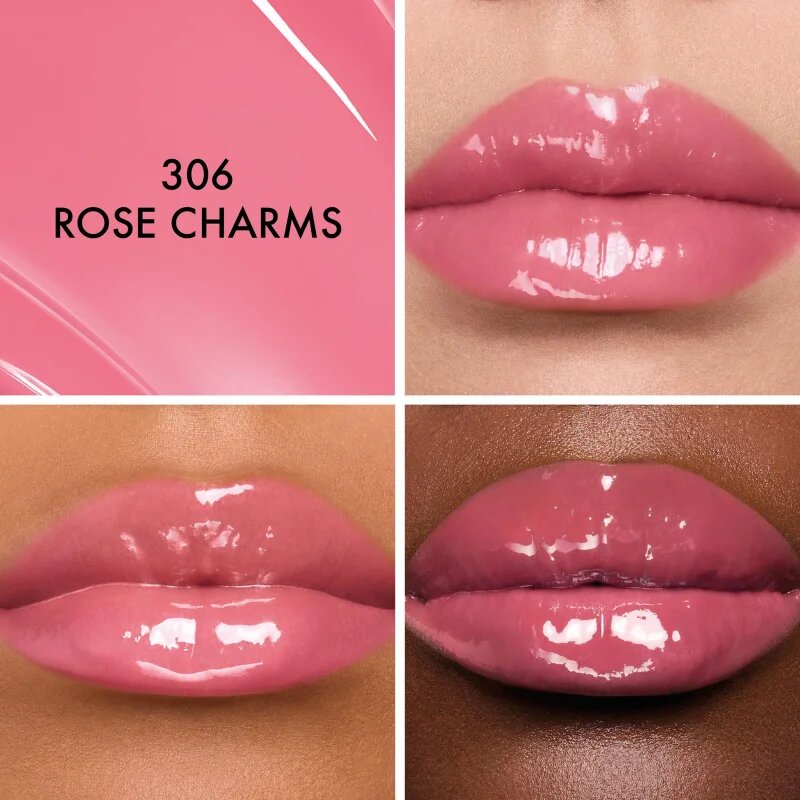 DIOR Addict Glass Lipstick Ultra lesklá hydratační rtěnka odstín 306 Rose Charms 2.7 g