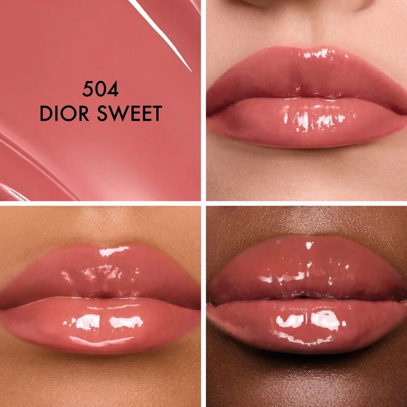 DIOR Addict Glass Lipstick Ultra lesklá hydratační rtěnka odstín 504 Sweet 2.7 g