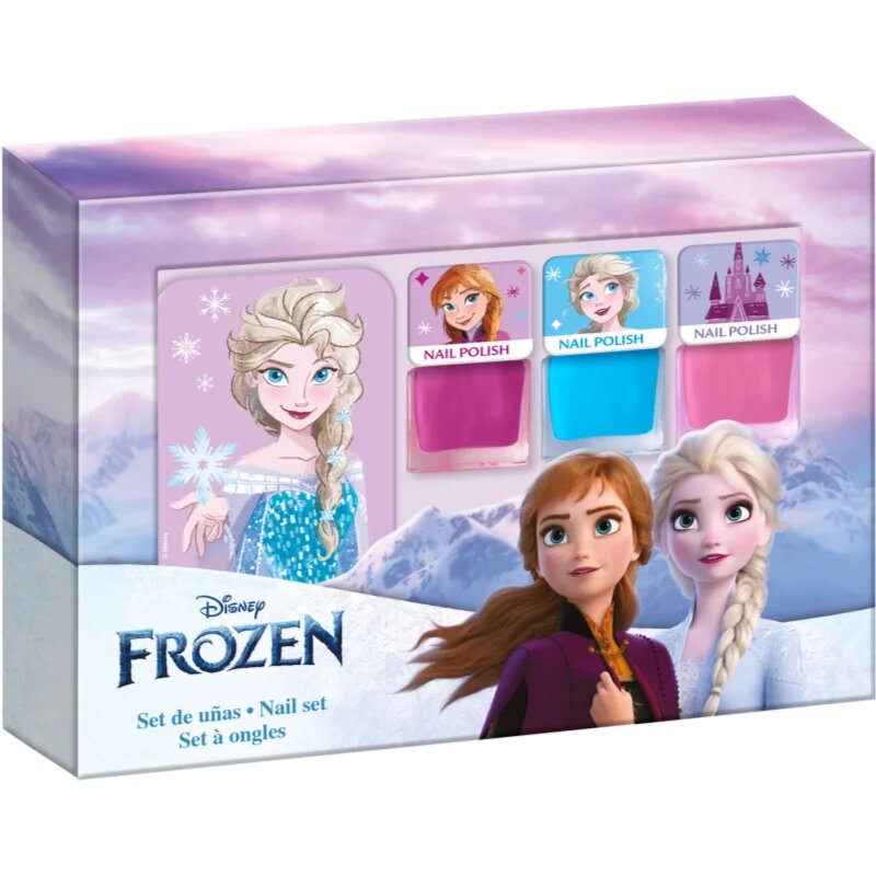 Disney Frozen Nail Set sada laků na nehty pro děti 3y+ Pink Blue Pink 3x4.5 ml
