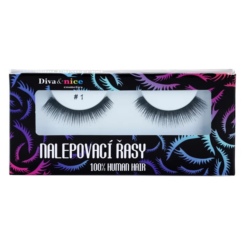Diva & Nice Cosmetics Accessories Lashes nalepovací řasy z přírodních vlasů No. 1 1 ks