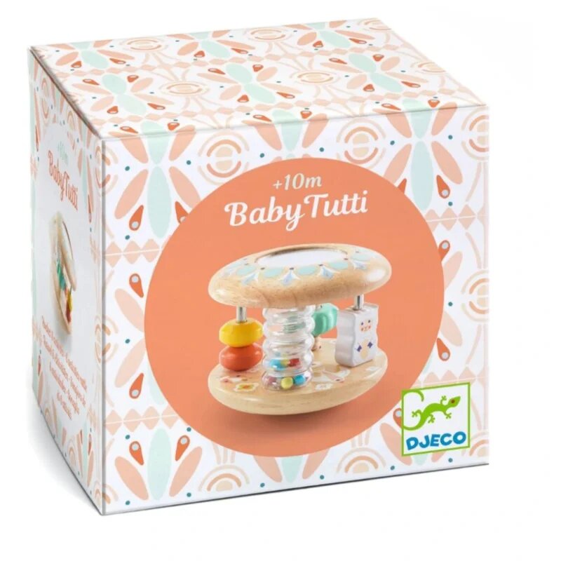 DJECO Rattle Baby Tutti chrastítko ze dřeva 10m+ 1 ks
