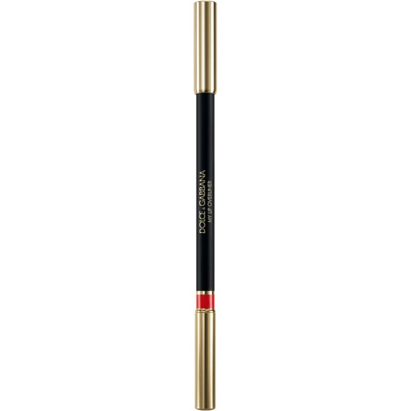 Dolce&Gabbana Classic My Lip Overliner tužka na rty se štětečkem odstín 08 My Devotion Red - Pink Toned Red 1.2 g