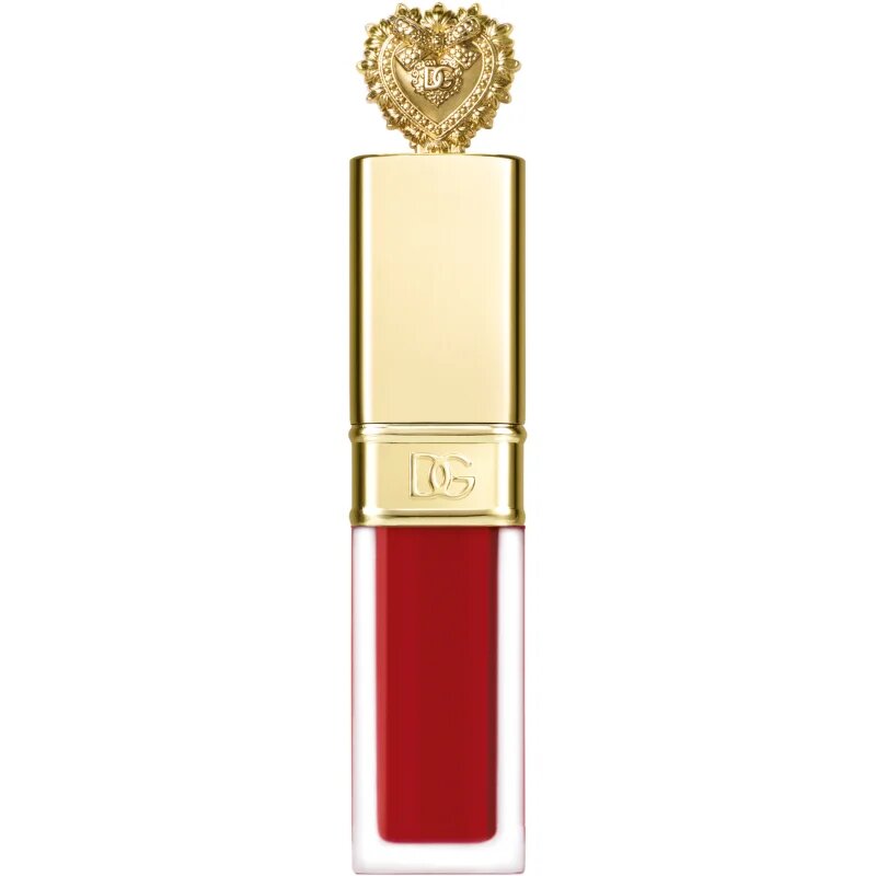Dolce&Gabbana Flawless Everkiss Liquid Lip Mini matná tekutá rtěnka odstín 405 Devotion - Perfect Vibrant Red 3 ml