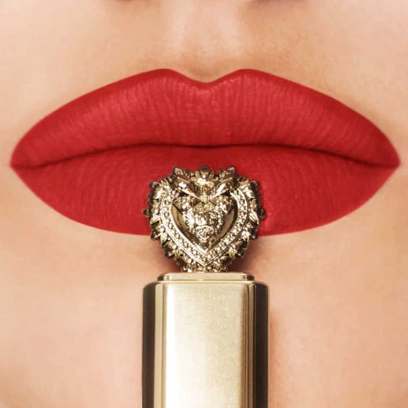 Dolce&Gabbana Flawless Everkiss Liquid Lip Mini matná tekutá rtěnka odstín 405 Devotion - Perfect Vibrant Red 3 ml
