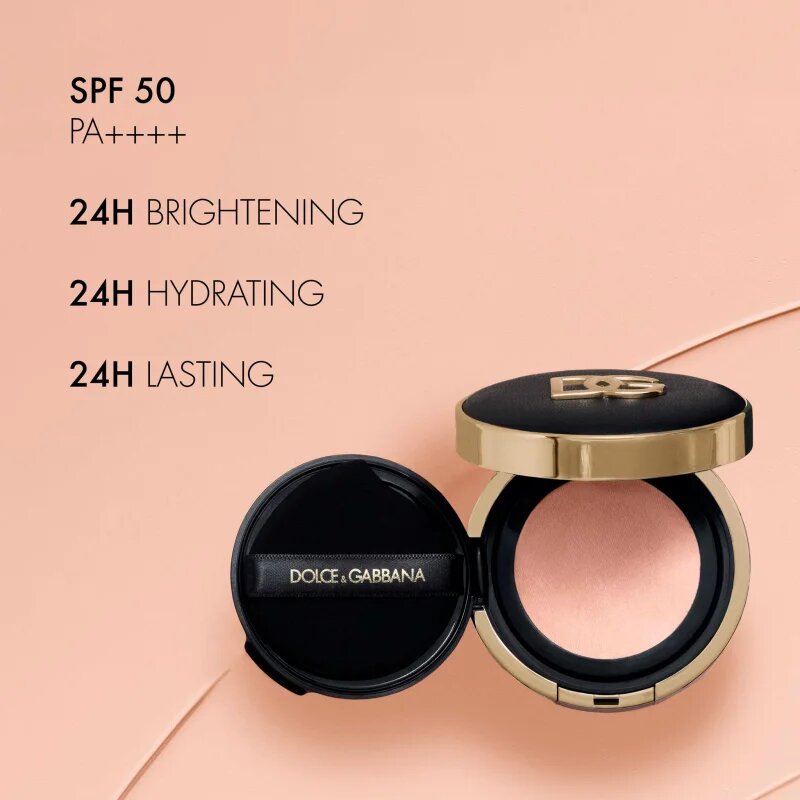 Dolce&Gabbana Fresh Rose Glow Cushion rozjasňující a hydratační make-up SPF 50+ odstín 5W 15 g