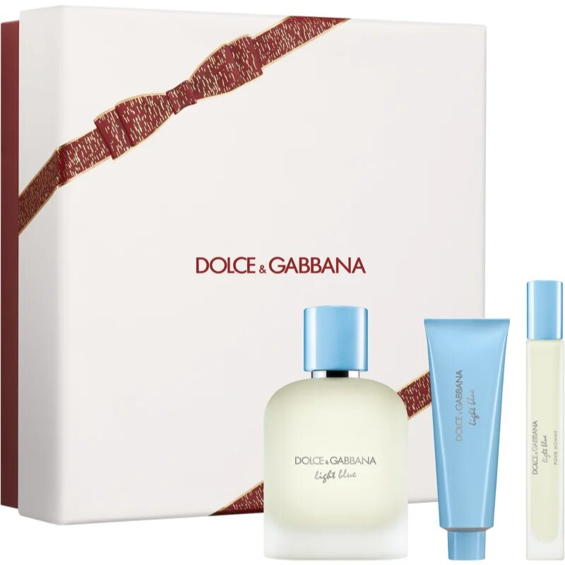 Dolce&Gabbana Light Blue Pour Homme EDT Trio Gift Set dárková sada pro muže