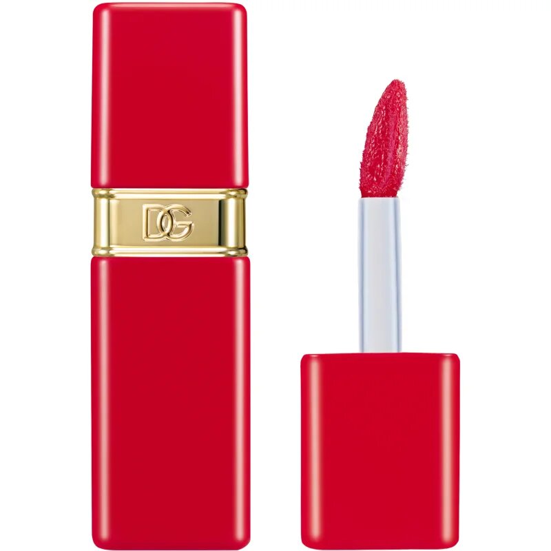 Dolce&Gabbana Rose Dew Lip Bite dlouhotrvající tekutá rtěnka s hydratačním účinkem odstín 04 Flirty Red - True Red 6 ml