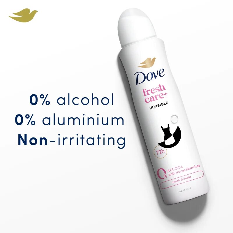 Dove 0% ALU Invisible Care antiperspirant ve spreji bez hliníku 150 ml