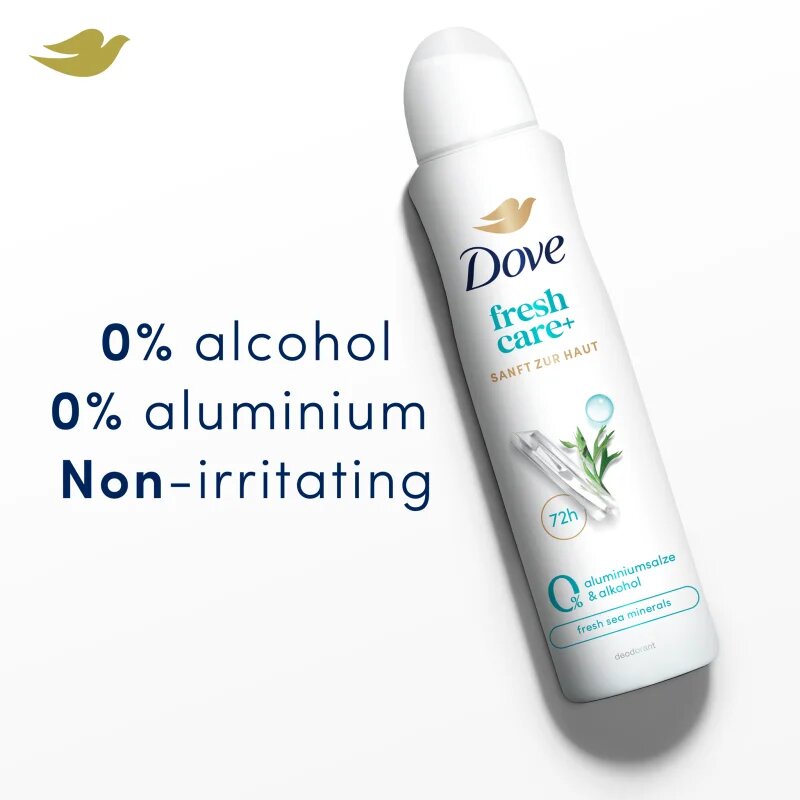 Dove 0% ALU Sea Minerals antiperspirant ve spreji bez hliníku 150 ml