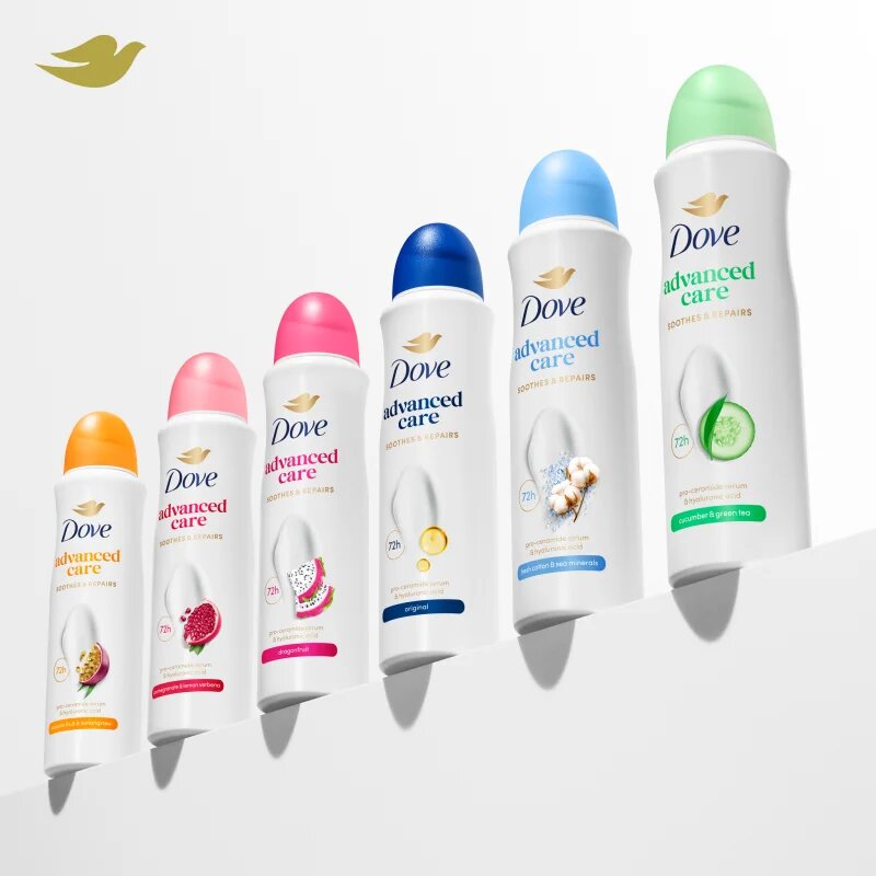 Dove Advanced Care Fresh Cotton and Sea Minerals antiperspirant sprej 150 ml
