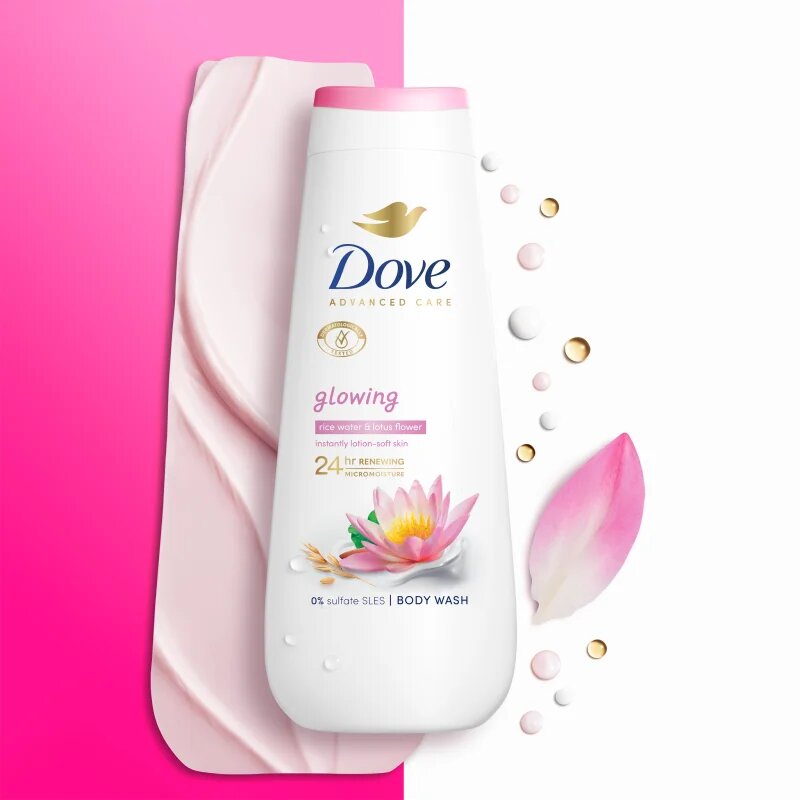 Dove Advanced Care Glowing hydratační sprchový gel 225 ml