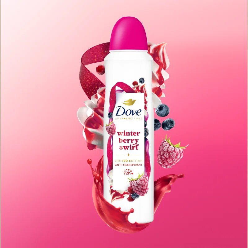Dove Advanced Care Winter Berry antiperspirant sprej limitovaná edice 150 ml