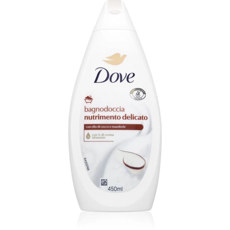Dove Bath & Shower Gel Gentle Nourishment sprchový a koupelový gel 450 ml