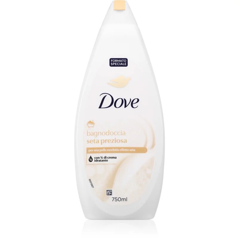 Dove Bath & Shower Gel Precious silk sprchový a koupelový gel pro jemnou a hladkou pokožku 750 ml