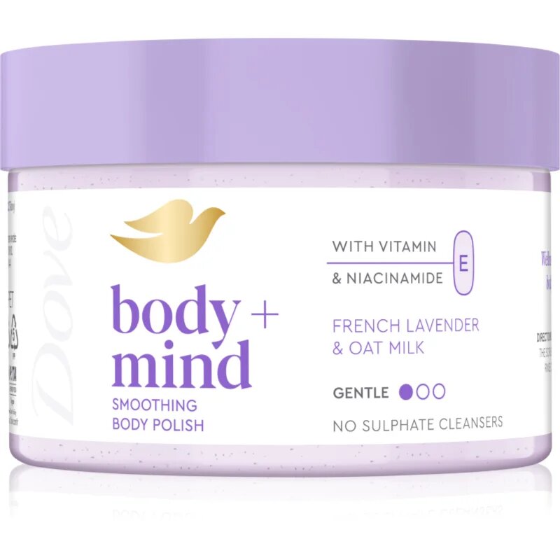 Dove French Lavender & Oat Milk tělový peeling 295 ml