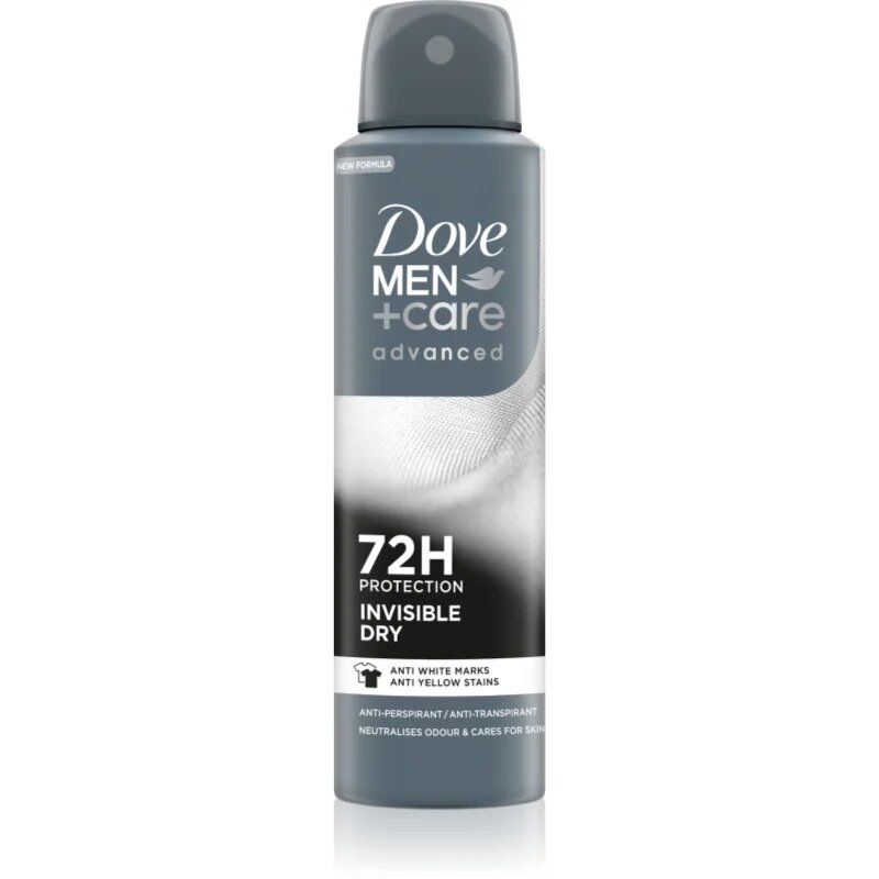 Dove Men+Care Advanced Invisible Dry antiperspirant proti bílým a žlutým skvrnám Invisibile Dry 150 ml