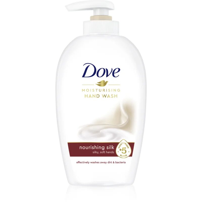 Dove Moisturizing Hand Wash Nourishing Silk tekuté mýdlo s pumpičkou 250 ml
