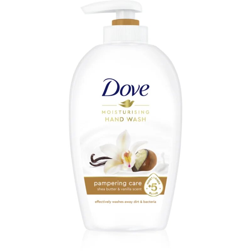 Dove Moisturizing Hand Wash Pampering Care tekuté mýdlo s pumpičkou bambucké máslo a vanilka 250 ml