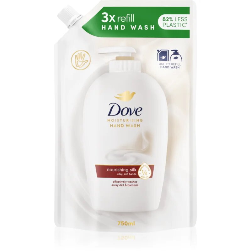 Dove Nourishing Silk tekuté mýdlo – náhradní náplň 750 ml
