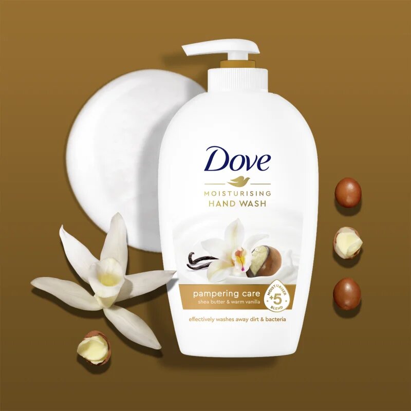Dove Purely Pampering Shea Butter tekuté mýdlo s pumpičkou bambucké máslo a vanilka 250 ml