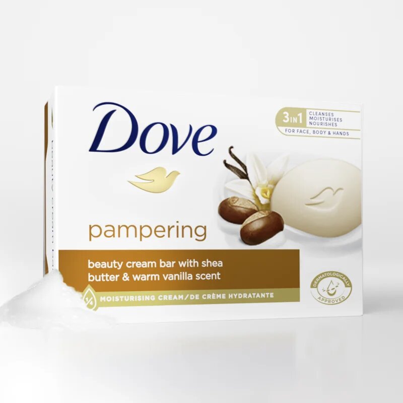 Dove Purely Pampering Shea Butter & Vanilla krémová tableta na mytí 90 g
