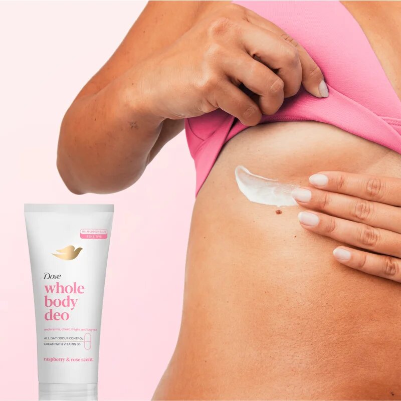 Dove Raspberry & Rose krémový deodorant na tělo 75 ml